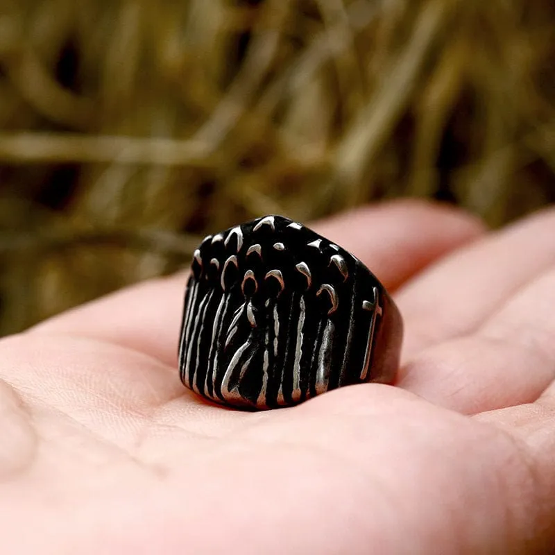 Men's Punk Death Cloak Ring