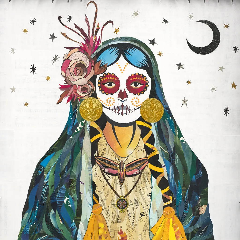 VIGIL (TEAL) original paper collage
